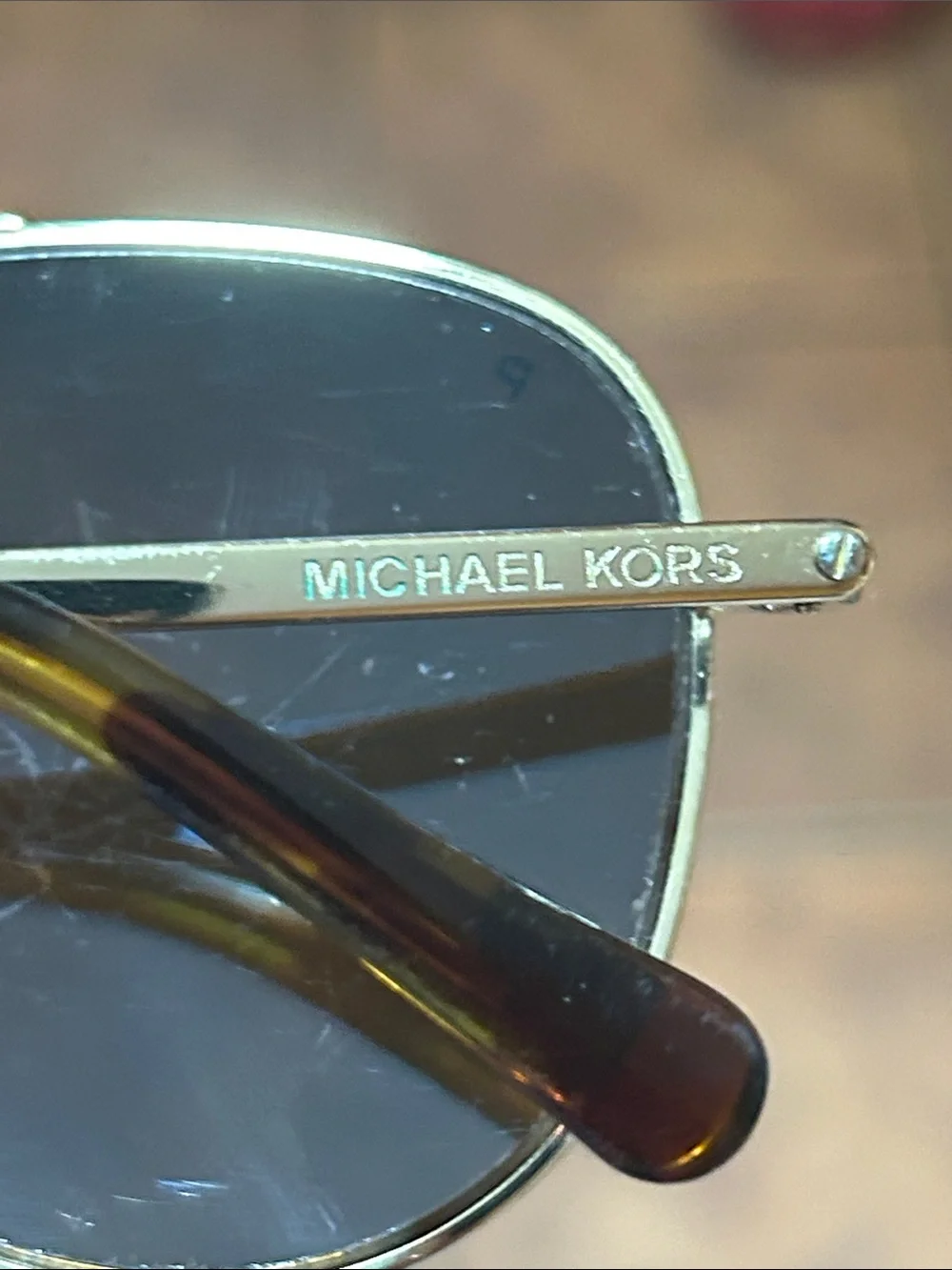 Michael Kors Women's Aviator Sunglasses — Brown Lenses, Gold Frame